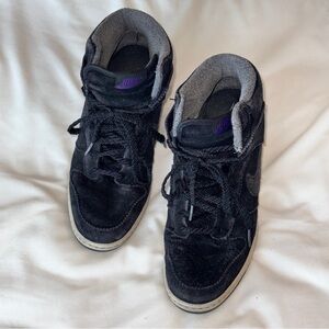 Nike Dunk Sky Hi Wedge Sneakers Y2K Streetwear Hidden Heel Black Suede